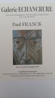 Affiche pour <strong><em>l'exposition Paul Franck Galerie Echancrure,</em></strong> (Bruxelles), du 22 mai au 16 juin 1991.